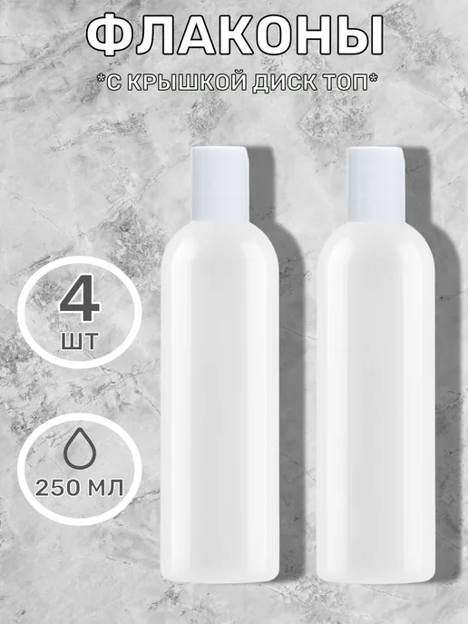 Plast Compact Флакон дорожный с крышкой диск топ 250 мл, 250 мл
