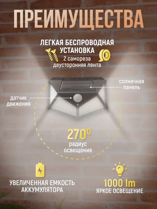 Sunlightfine Уличные светильники на солнечной батарее, вариант, фото 7