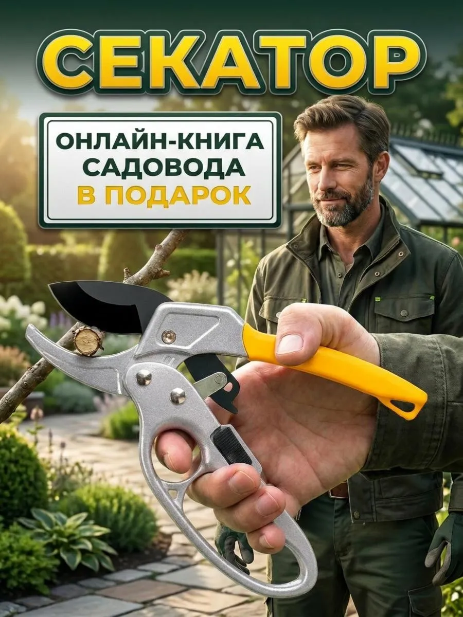 Секатор садовый с храповым механизмом
