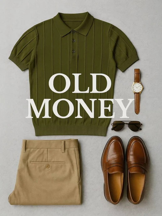 Вязаная футболка поло с коротким рукавом old money Polubedov