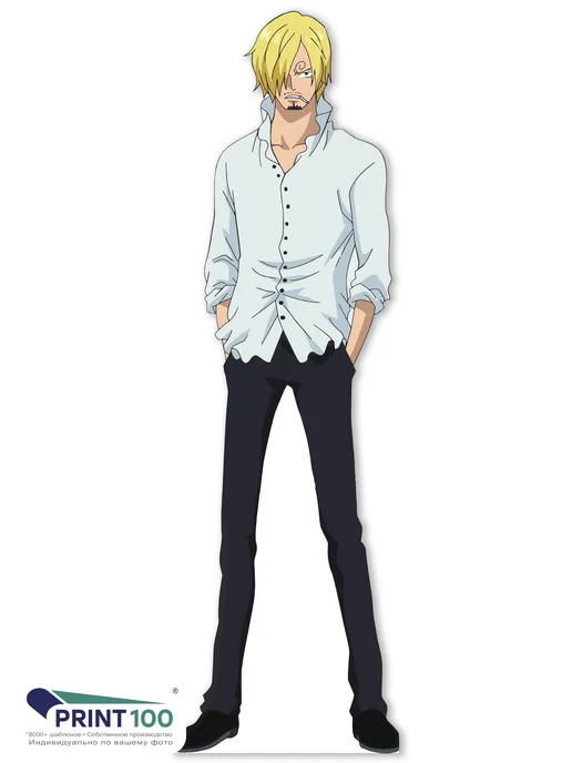 Print100 Винсмок Санджи (One Piece) Ростовая фигура 1, белый, фото 2