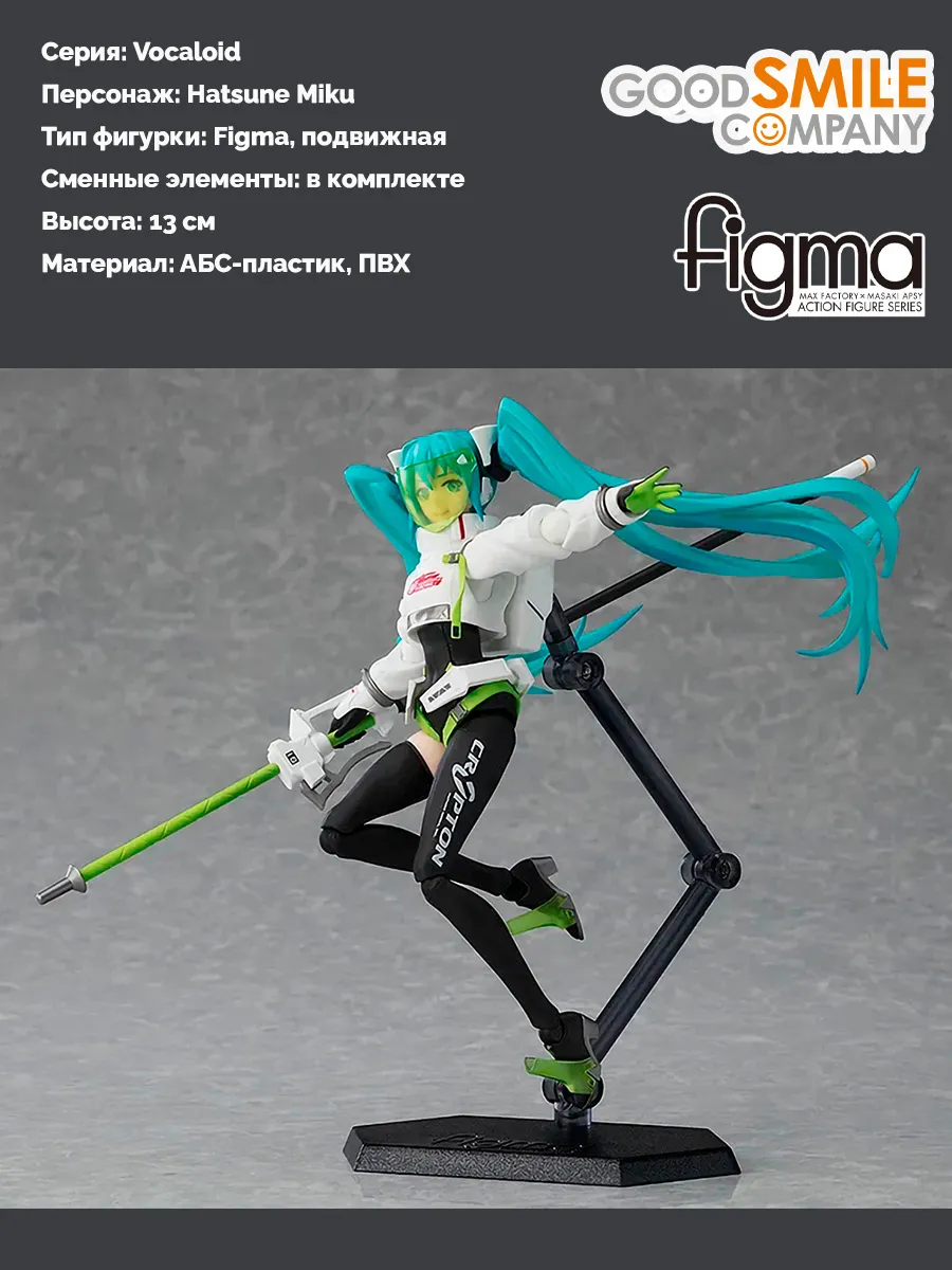 Фигурка аниме Хацунэ Мику Figma Racing Hatsune Miku 2022