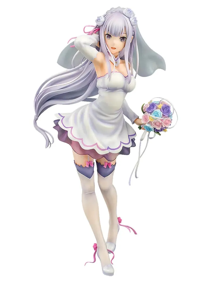 Фигурка аниме Эмилия Re:Zero Жизнь с нуля Свадебная Версия