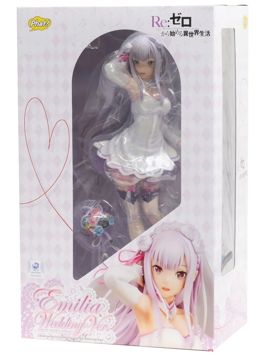 Фигурка аниме Эмилия Re:Zero Жизнь с нуля Свадебная Версия