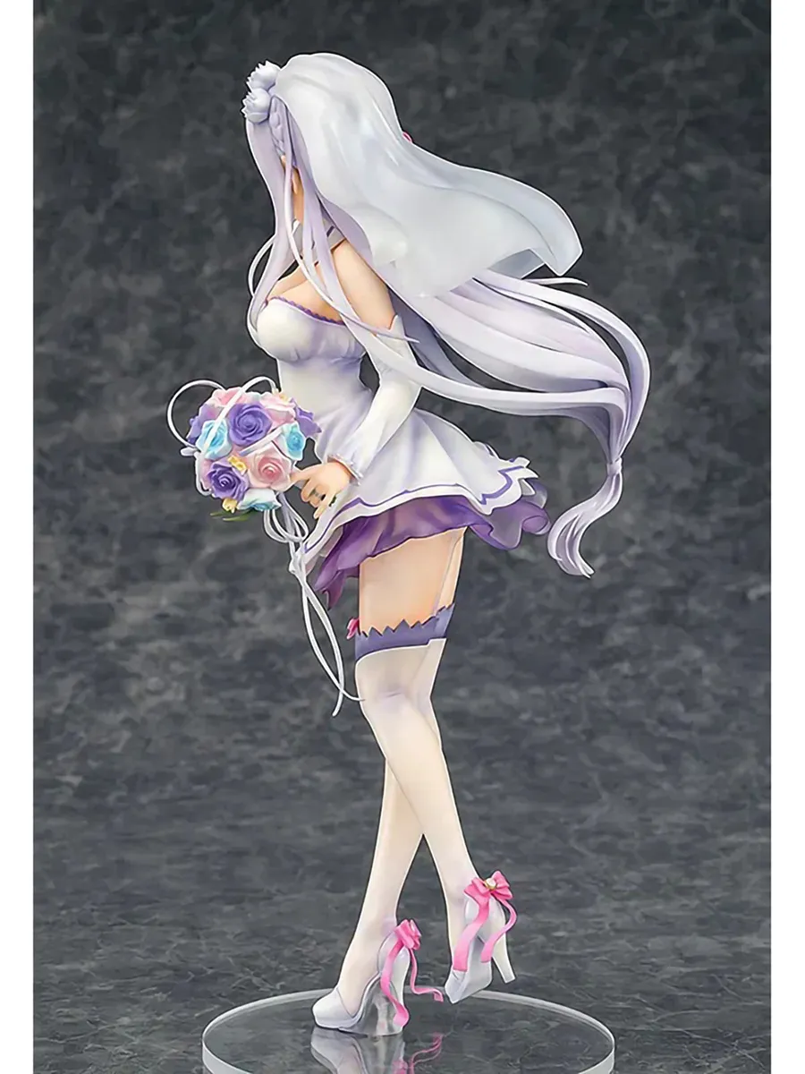 Фигурка аниме Эмилия Re:Zero Жизнь с нуля Свадебная Версия