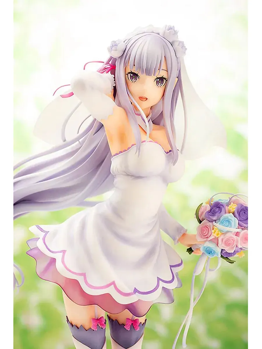Фигурка аниме Эмилия Re:Zero Жизнь с нуля Свадебная Версия