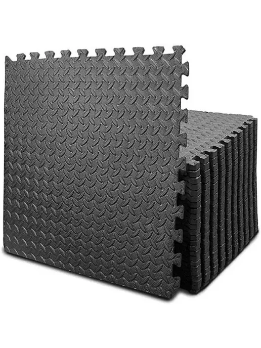 ETK EVA Мат спортивный,пазл 60*60*1см Черный-4детали (120х120), 60x60x1 см, фото 3