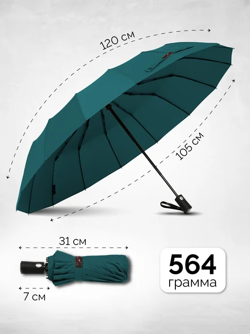 Umbrella World Зонт автомат антиветер складной, вариант, фото 2