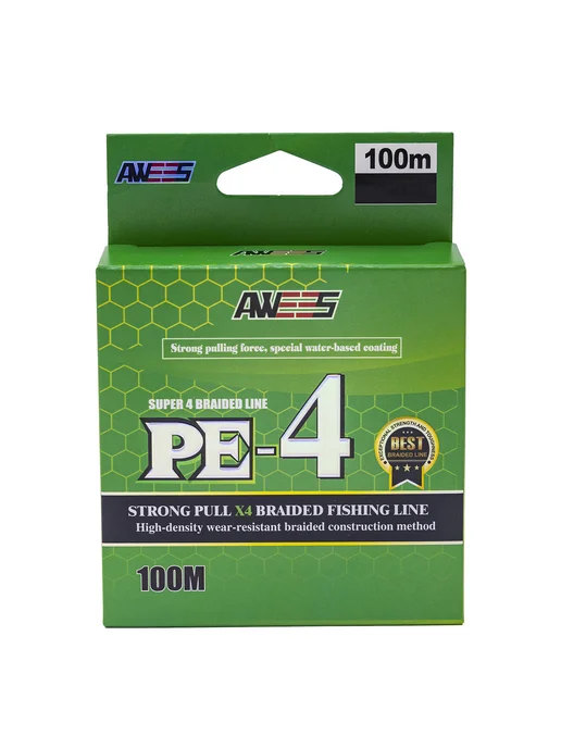 AWEES Плетенка для рыбалки 0.14 Х4 100м, 0.14x4, 100 м, фото 5
