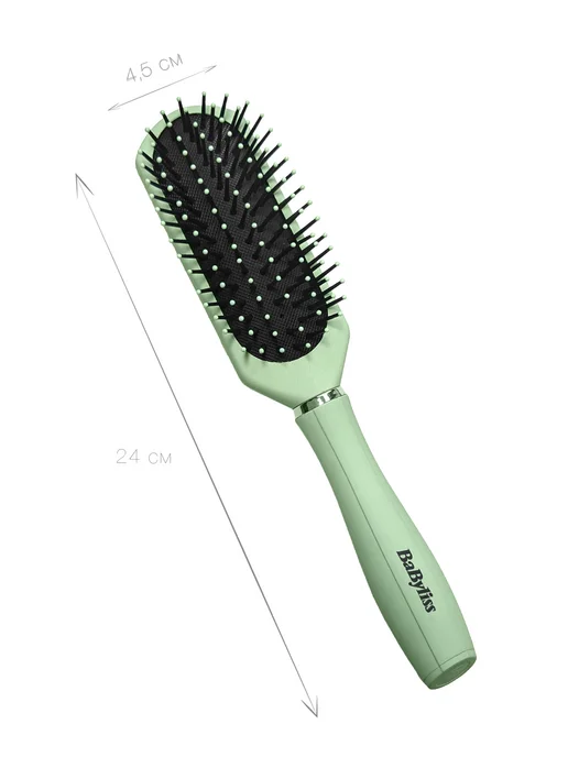 babyliss Расческа для волос женская массажная овальная, зеленый, фото 3