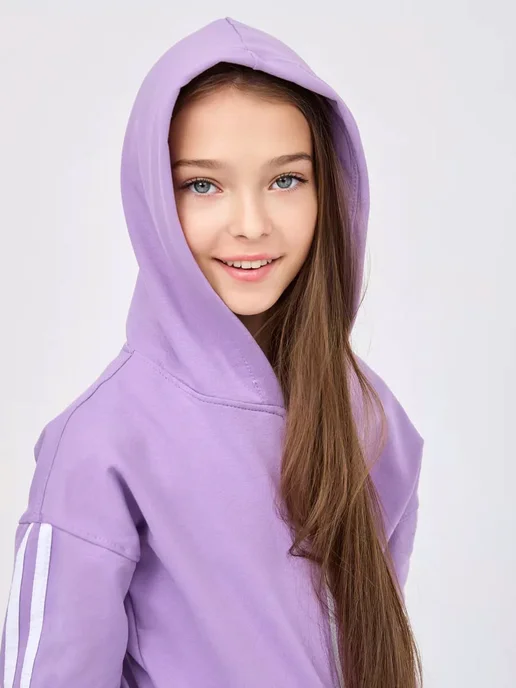 BY99 Kids Костюм спортивный на молнии, фиолетовый, фото 5