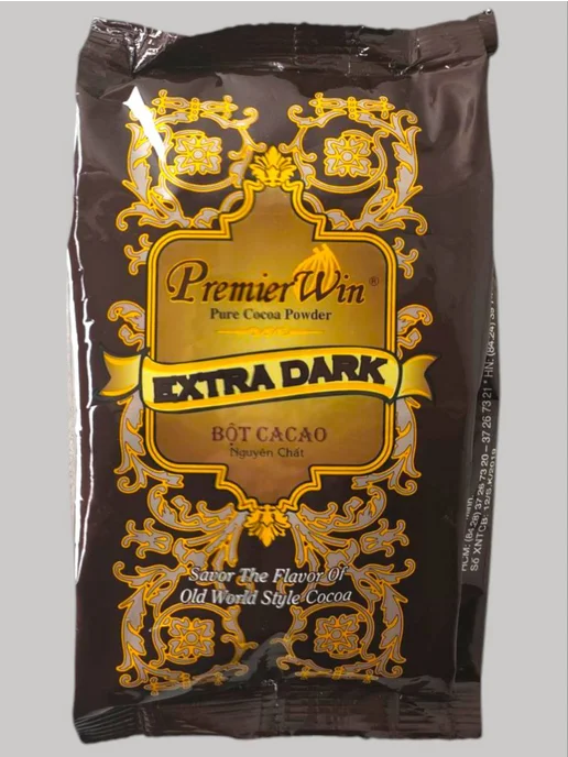 Какао-порошок Pure Cacao Powder Extra Dark PREMIER, вариант, фото 3