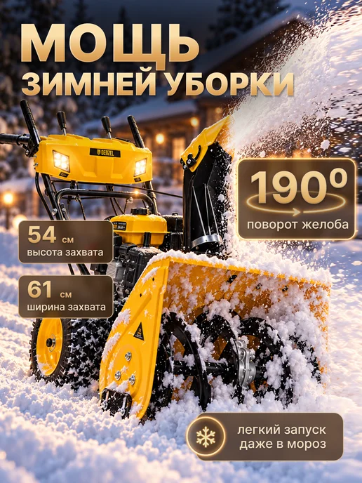 DENZEL Снегоуборщик бензиновый SBM 610S Pro, 97654, вариант, фото 3