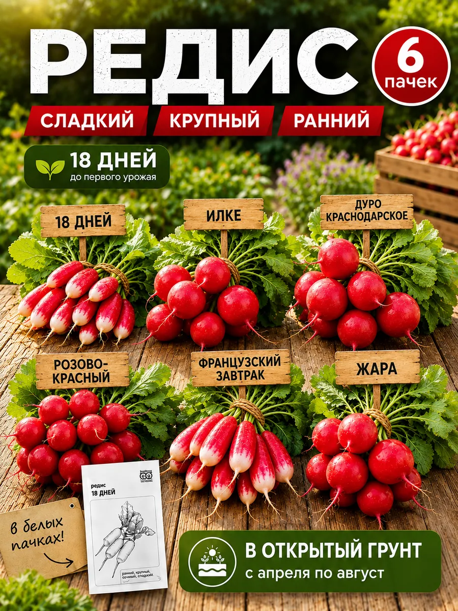 Семена редиса раннего