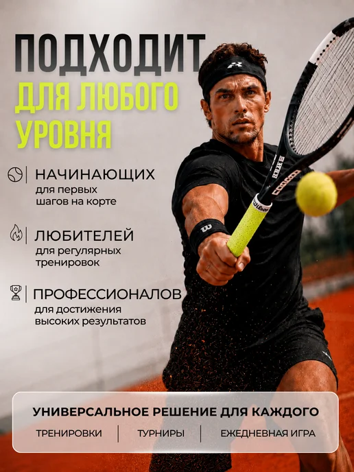 Wilson Намотка для ракетки с перфорацией (3 шт, салатовый), 3 шт, фото 5