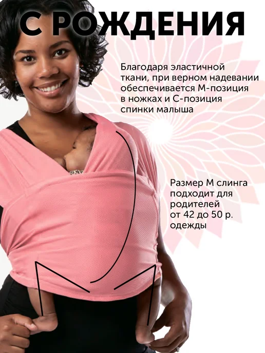 LOONABABY Слинг для новорожденного без намотки, вариант, фото 2