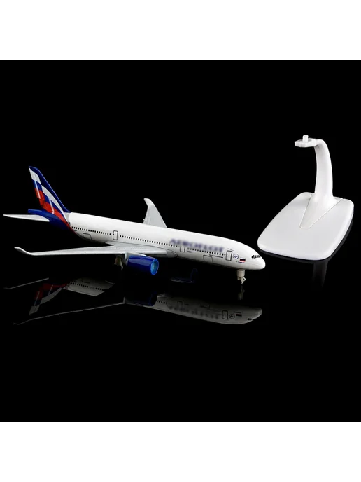 Aircraft Model Модель самолёта металлическая A350 20 см, синий, фото 3