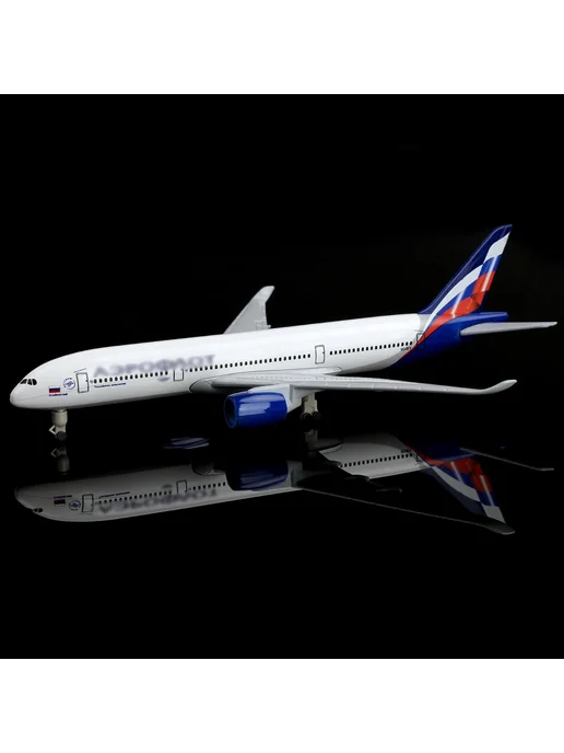 Aircraft Model Модель самолёта металлическая A350 20 см, синий, фото 4