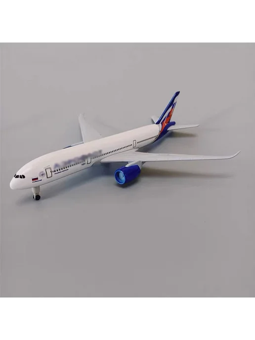Aircraft Model Модель самолёта металлическая A350 20 см, синий, фото 6