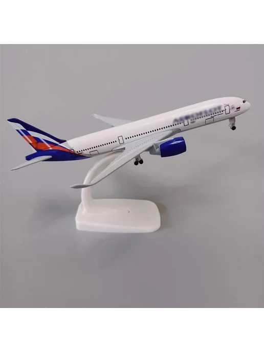 Aircraft Model Модель самолёта металлическая A350 20 см, синий, фото 7