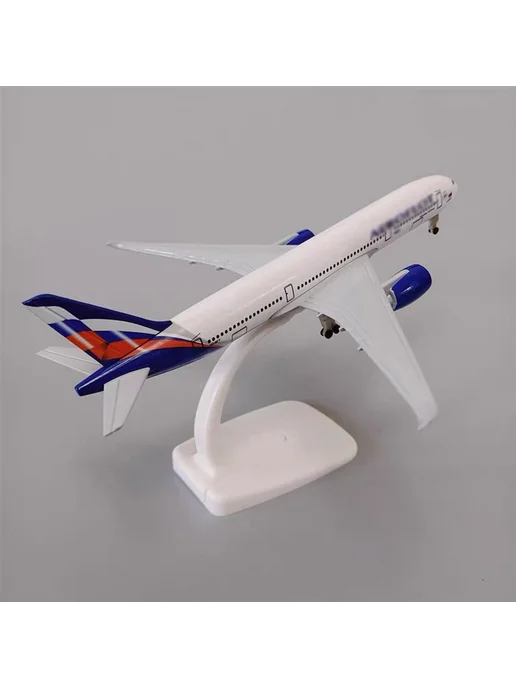 Aircraft Model Модель самолёта металлическая A350 20 см, синий, фото 8