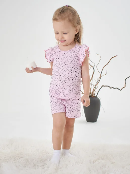 Mami-kids Пижама для новорожденных девочек костюм с шортами, вариант, фото 2