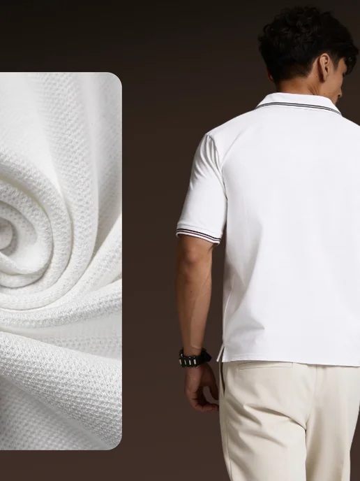 Po.Li BREND Mens Line Футболка поло с коротким рукавом премиум, белый, фото 5