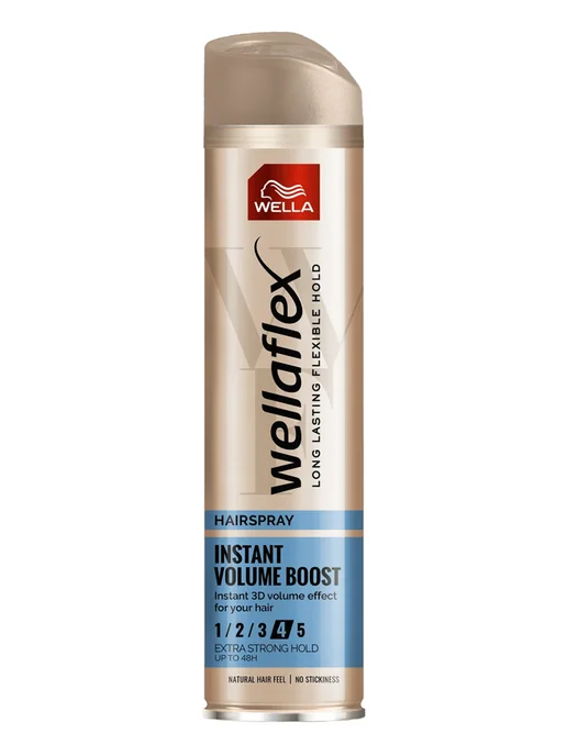 WELLAFLEX Instant Volume Boost Мгновенный Объем-4, Лак для волос ЭСФ, 250 мл, фото 2