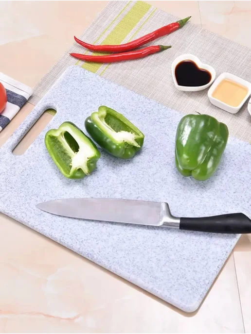 Davlaz Разделочные доски пластиковые для кухни набор из 3 штук, желтый, фото 7