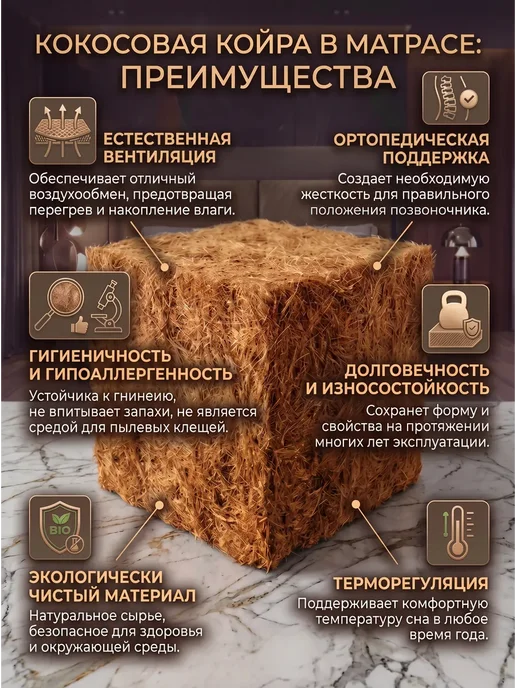 SLEEP&FEEL Матрас 60х190 на кровать независимый блок односпальный, 70x200, фото 3