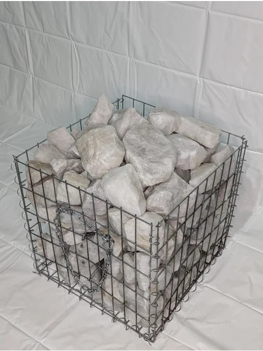 AQUASTONE Камни для бани и сауны Белый кварц колотый 70-150мм, 20 кг, 20 кг, фото 4