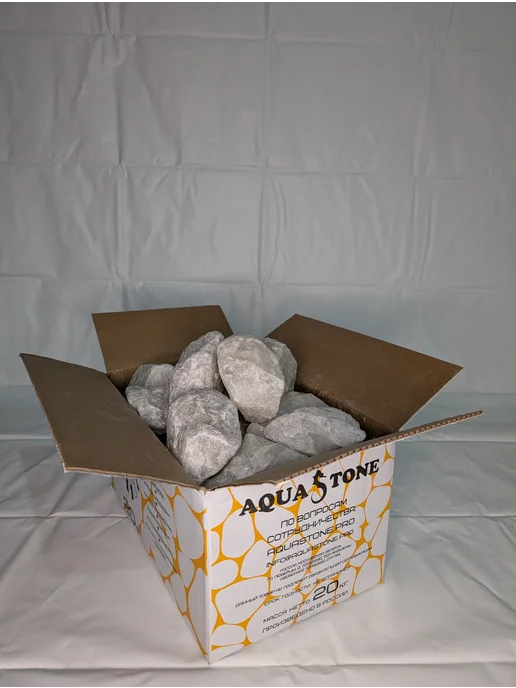 AQUASTONE Камни для бани и сауны Белый кварц колотый 70-150мм, 10 кг, 10 кг, фото 5