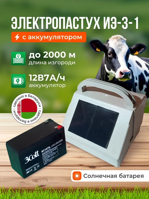 Kaas Электро пастух для коров ИЭ-3-1 с аккумулятором, вариант