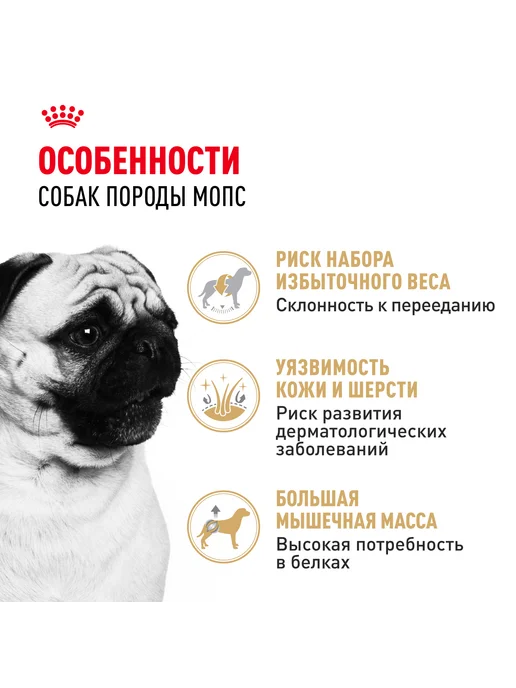 Сухой корм Royal canin Pug Мопс для собак, 0,5 кг, фото 2