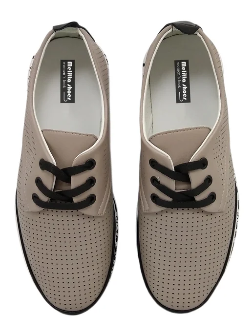 Melitta shoes Мокасины летние на платформе, бежевый, фото 3