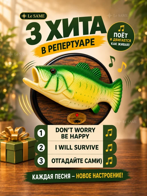 Le SAME Поющая рыба, зеленый, фото 2