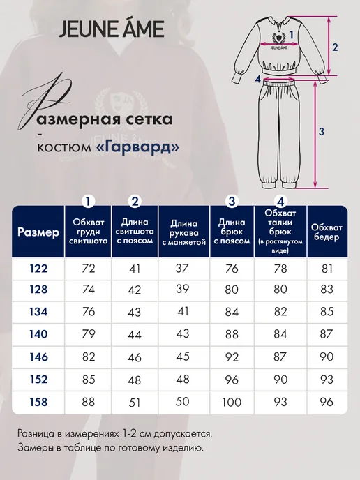 JEUNE ÂME Костюм брючный без начеса двойка спортивный, красный, фото 6