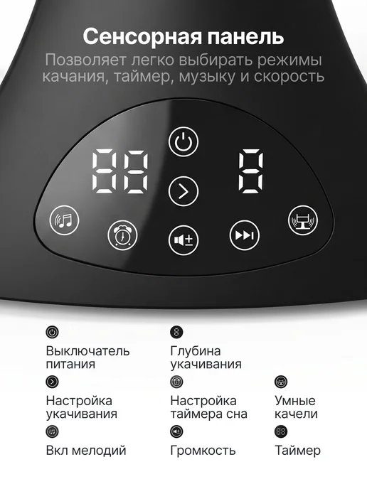 Dearest Электрокачели для новорожденных, шезлонг детский 3в1, вариант, фото 7