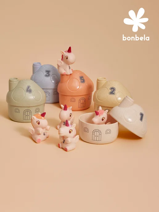 bonbela Набор развивающих игрушек единороги, розовый, фото 7