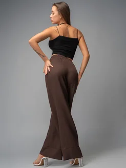 Брюки летние широкие легкие льняные прямые HappyFox 355366313 купить за 1 899 ₽ в интернет-магазине Wildberries