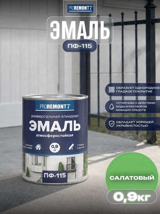 PROREMONTT Эмаль универсальная для наружных работ ПФ 115 2,7 кг, 900 г