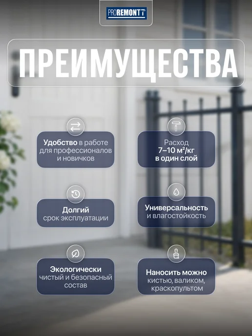 PROREMONTT Эмаль универсальная для наружных работ ПФ 115 2,7 кг, 900 г, фото 2