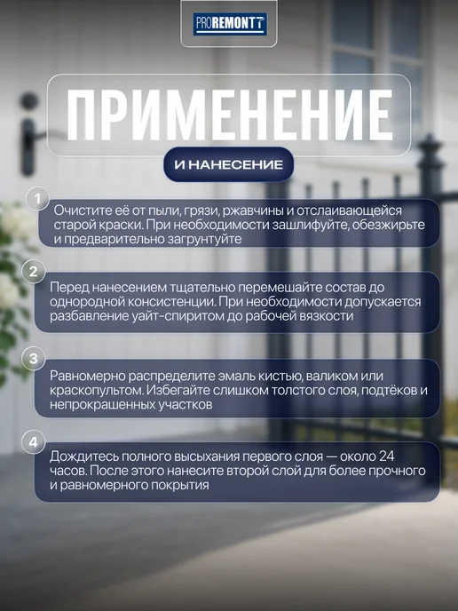 PROREMONTT Эмаль универсальная для наружных работ ПФ 115 2,7 кг, 900 г, фото 4