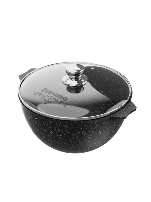 Мечта Казан для плова 4,5л Вlack Induction с крышкой, 4,5 л, фото 3