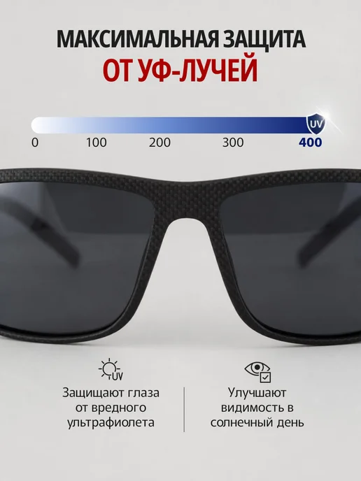FST Auto Антибликовые очки для водителя поляризационные Carbon, черный, фото 7