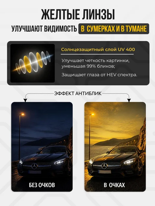 FST Auto Очки для водителя и рыбалки поляризационные Polar Drive, черный, фото 7
