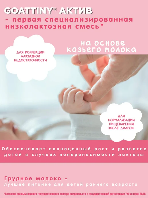 GOATTINY Смесь низколактозная Актив на козьем молоке, 350 г, 350 г, фото 2
