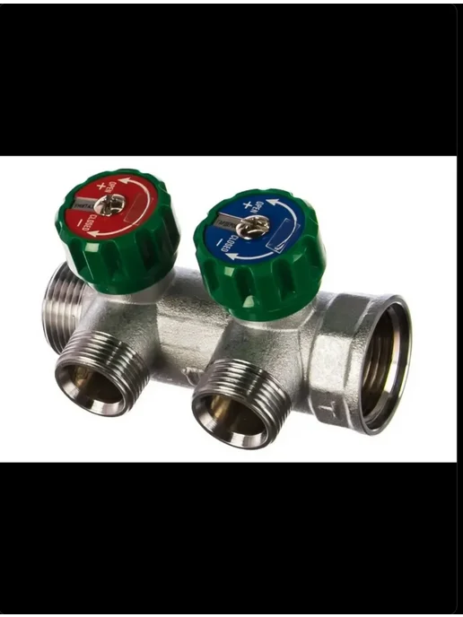 Коллектор для воды 3 4" ВР-НР на три выхода 1 2, вариант, фото 3