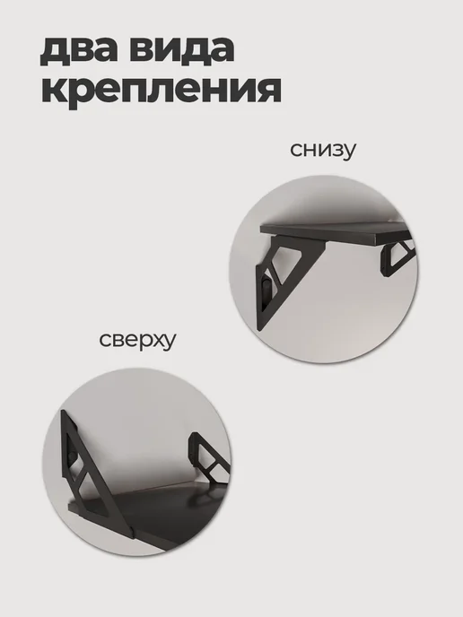 Полка настенная навесная для микроволновки на кухню, серый, фото 4