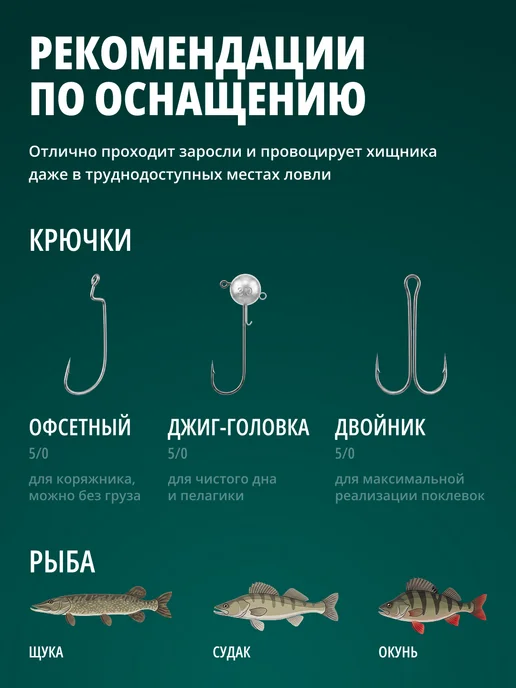 BIG FISH Силиконовые приманки виброхвост на щуку судака и окуня, голубой, фото 5